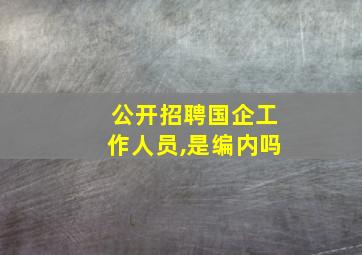 公开招聘国企工作人员,是编内吗