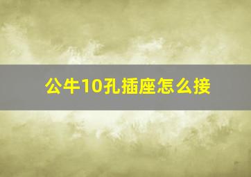 公牛10孔插座怎么接