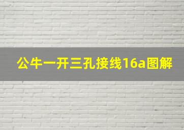 公牛一开三孔接线16a图解