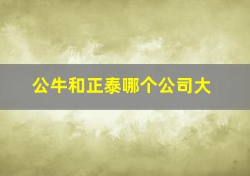 公牛和正泰哪个公司大