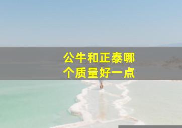 公牛和正泰哪个质量好一点