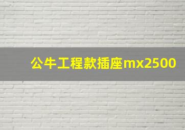 公牛工程款插座mx2500