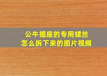 公牛插座的专用螺丝怎么拆下来的图片视频