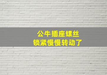 公牛插座螺丝锁紧慢慢转动了