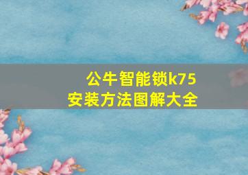 公牛智能锁k75安装方法图解大全