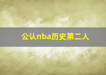 公认nba历史第二人