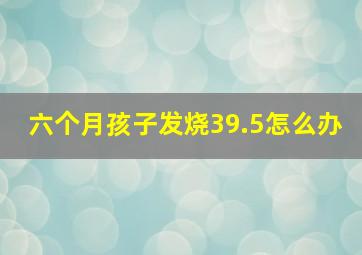 六个月孩子发烧39.5怎么办