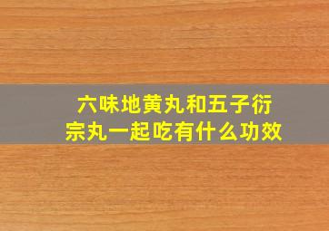 六味地黄丸和五子衍宗丸一起吃有什么功效