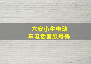 六安小牛电动车电话客服号码