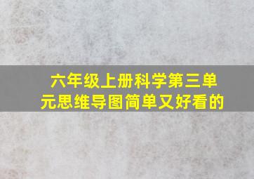 六年级上册科学第三单元思维导图简单又好看的