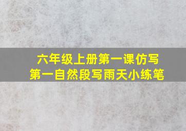 六年级上册第一课仿写第一自然段写雨天小练笔