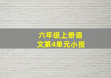 六年级上册语文第4单元小报