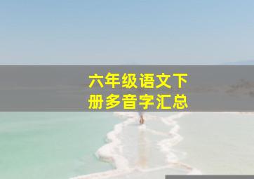 六年级语文下册多音字汇总