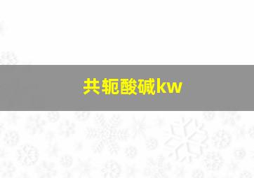 共轭酸碱kw