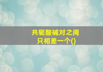 共轭酸碱对之间只相差一个()