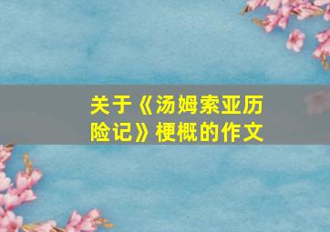 关于《汤姆索亚历险记》梗概的作文