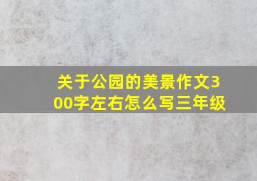 关于公园的美景作文300字左右怎么写三年级