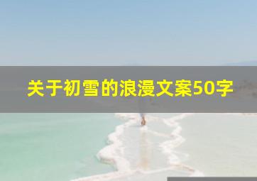 关于初雪的浪漫文案50字