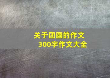 关于团圆的作文300字作文大全