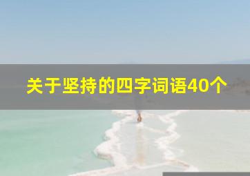 关于坚持的四字词语40个