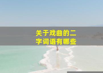 关于戏曲的二字词语有哪些