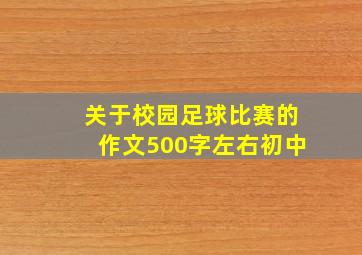 关于校园足球比赛的作文500字左右初中