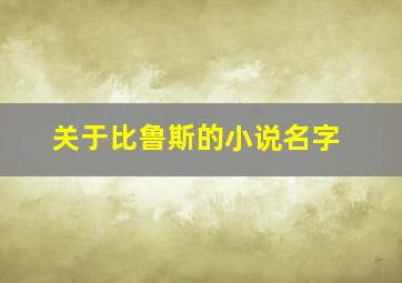 关于比鲁斯的小说名字