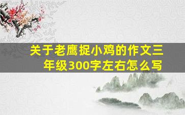 关于老鹰捉小鸡的作文三年级300字左右怎么写