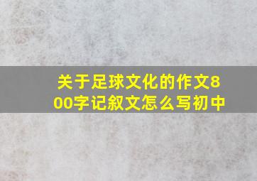 关于足球文化的作文800字记叙文怎么写初中