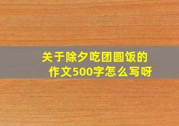 关于除夕吃团圆饭的作文500字怎么写呀