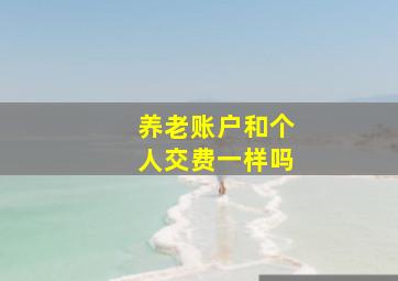 养老账户和个人交费一样吗