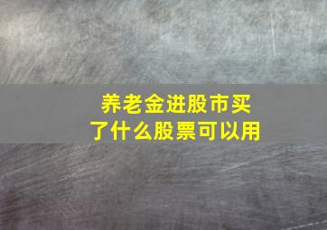 养老金进股市买了什么股票可以用