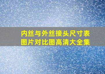 内丝与外丝接头尺寸表图片对比图高清大全集