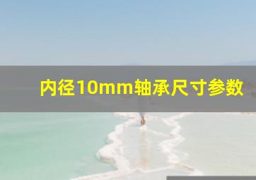 内径10mm轴承尺寸参数