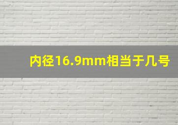 内径16.9mm相当于几号