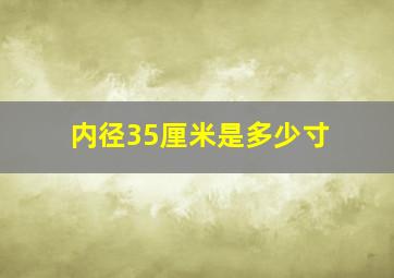 内径35厘米是多少寸