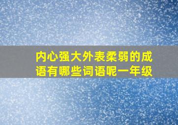 内心强大外表柔弱的成语有哪些词语呢一年级