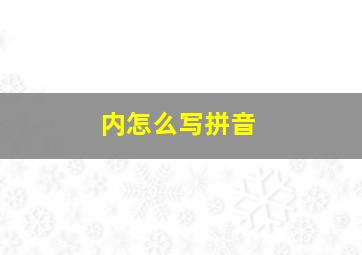 内怎么写拼音