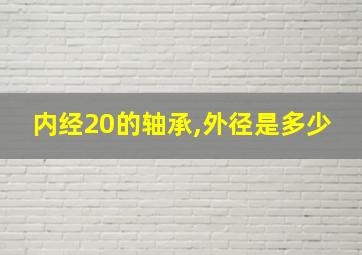 内经20的轴承,外径是多少