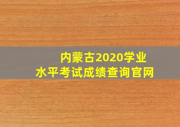 内蒙古2020学业水平考试成绩查询官网