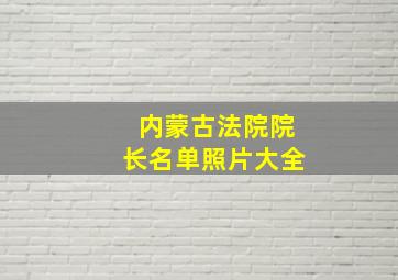 内蒙古法院院长名单照片大全