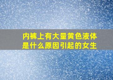 内裤上有大量黄色液体是什么原因引起的女生