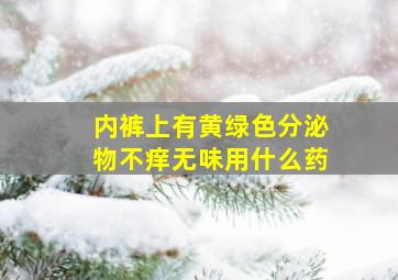 内裤上有黄绿色分泌物不痒无味用什么药