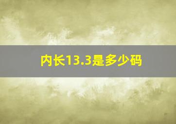 内长13.3是多少码