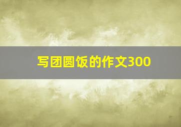 写团圆饭的作文300