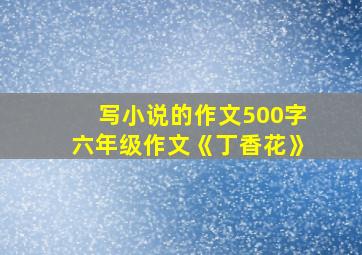 写小说的作文500字六年级作文《丁香花》