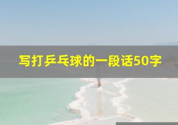 写打乒乓球的一段话50字