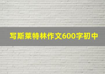 写斯莱特林作文600字初中