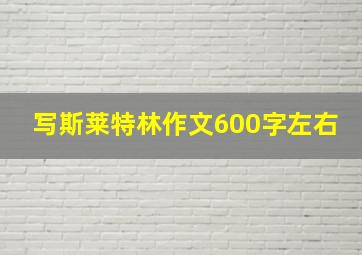 写斯莱特林作文600字左右