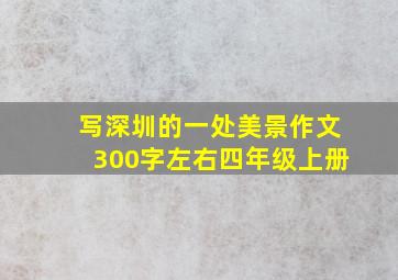 写深圳的一处美景作文300字左右四年级上册